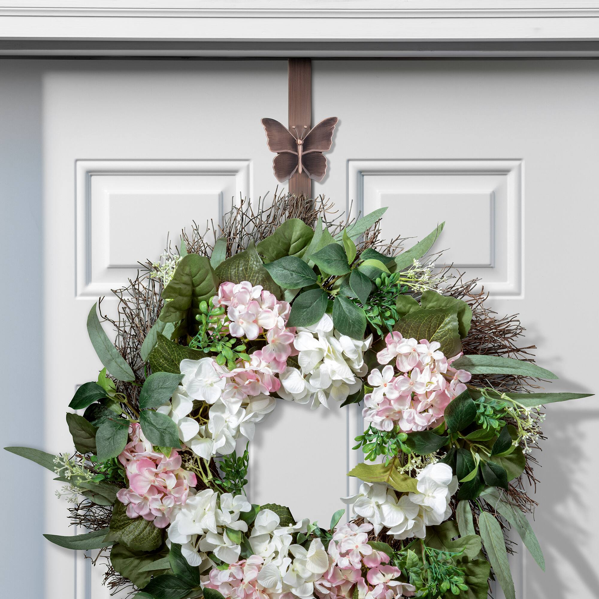 Haute Decor Oil-Rubbed Bronze Adjustable Wreath Hanger with Interchangeable Icons